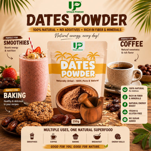 Unique Powder 100% Natural Date Powder, Naturally Dried, Sugar Substitute, Rich in Antioxidants